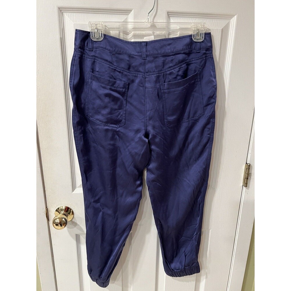 Ann Taylor Loft Pants Women Sz 8 Ankle Jogger Elastic Pockets casual urban New - Picture 12 of 14